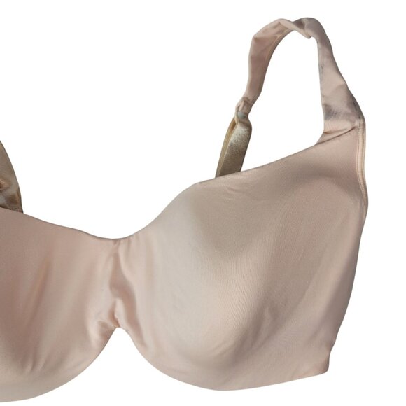 Bali Wide Strap Bra Tan 42DD Seamless Adj Full Coverage Underwire 3710 READ - Picture 2 of 13